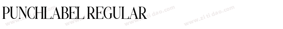 PUNCHLABEL REGULAR字体转换